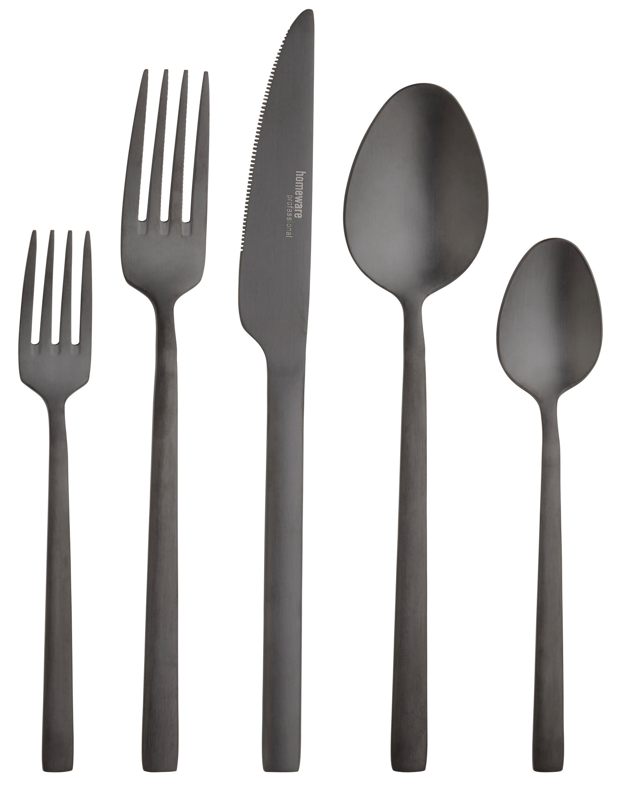 BESTECKSET Glam Chic 30-teilig Edelstahl  - Schwarz, Design, Metall - Homeware Profession.