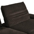 ECKSOFA  in Bouclé Dunkelbraun  280/170-195 cm  - Dunkelbraun/Schwarz, Design, Textil/Metall (280/170-195cm) - Dieter Knoll