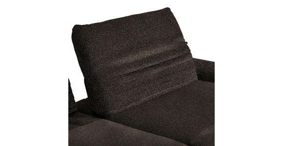 ECKSOFA  in Bouclé Dunkelbraun  280/170-195 cm  - Dunkelbraun/Schwarz, Design, Textil/Metall (280/170-195cm) - Dieter Knoll