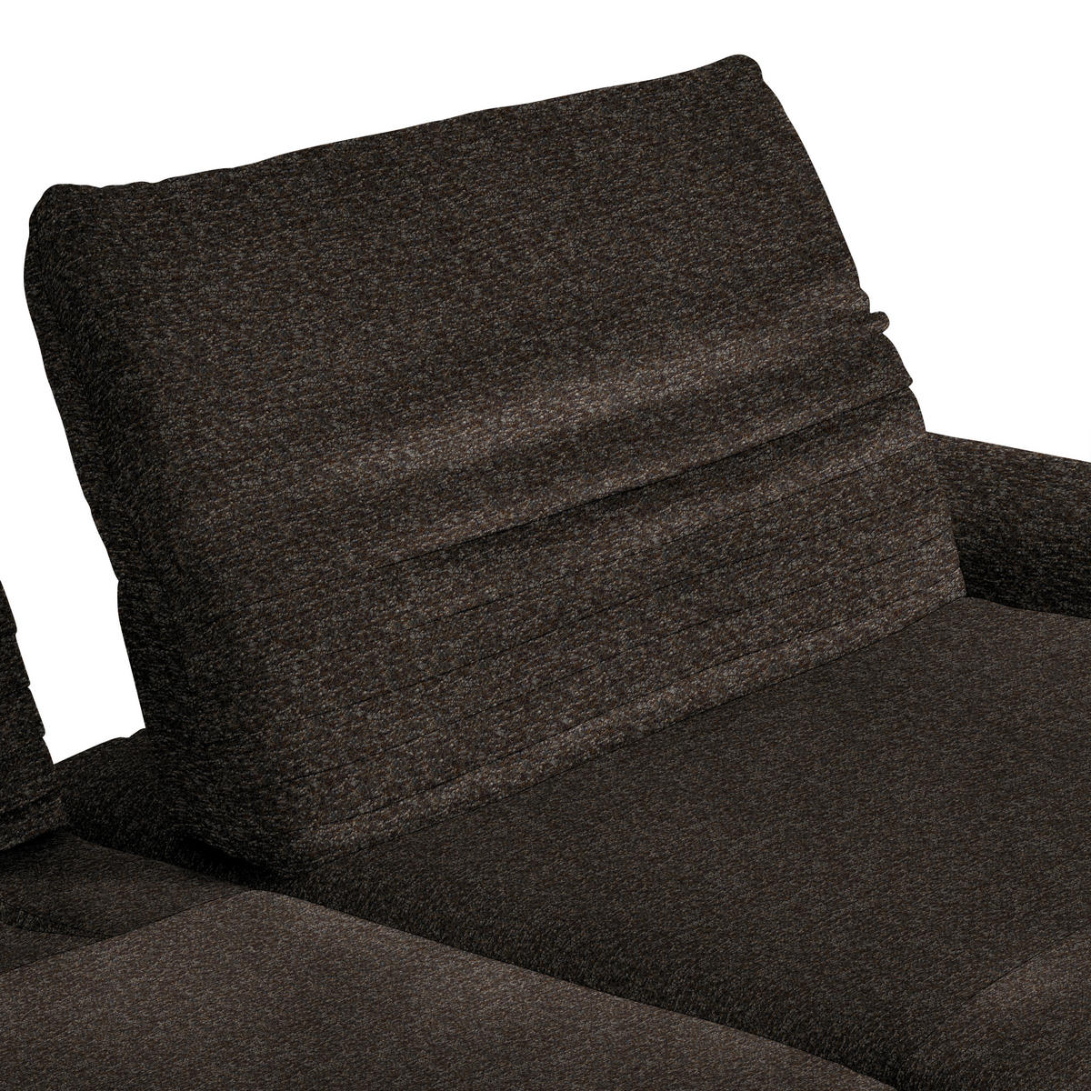 ECKSOFA  in Bouclé Dunkelbraun  280/170-195 cm  - Dunkelbraun/Schwarz, Design, Textil/Metall (280/170-195cm) - Dieter Knoll