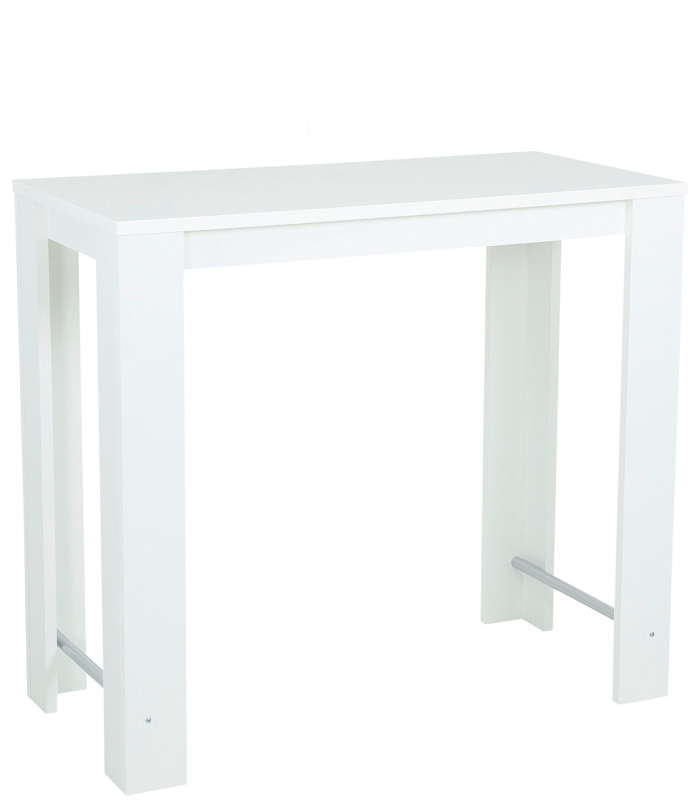 BARTISCH in Metall, Holzwerkstoff 120/58/108 cm   - Weiß, MODERN, Holzwerkstoff/Metall (120/58/108cm) - MID.YOU