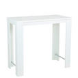 BARTISCH rechteckig Weiß  - Weiß, MODERN, Holzwerkstoff/Metall (120/58/108cm) - Carryhome