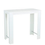 BARTISCH rechteckig Weiß  - Weiß, MODERN, Holzwerkstoff/Metall (120/58/108cm) - Carryhome