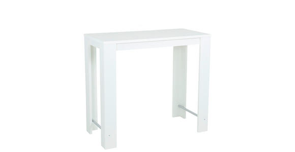 BARTISCH rechteckig Weiß  - Weiß, MODERN, Holzwerkstoff/Metall (120/58/108cm) - Carryhome