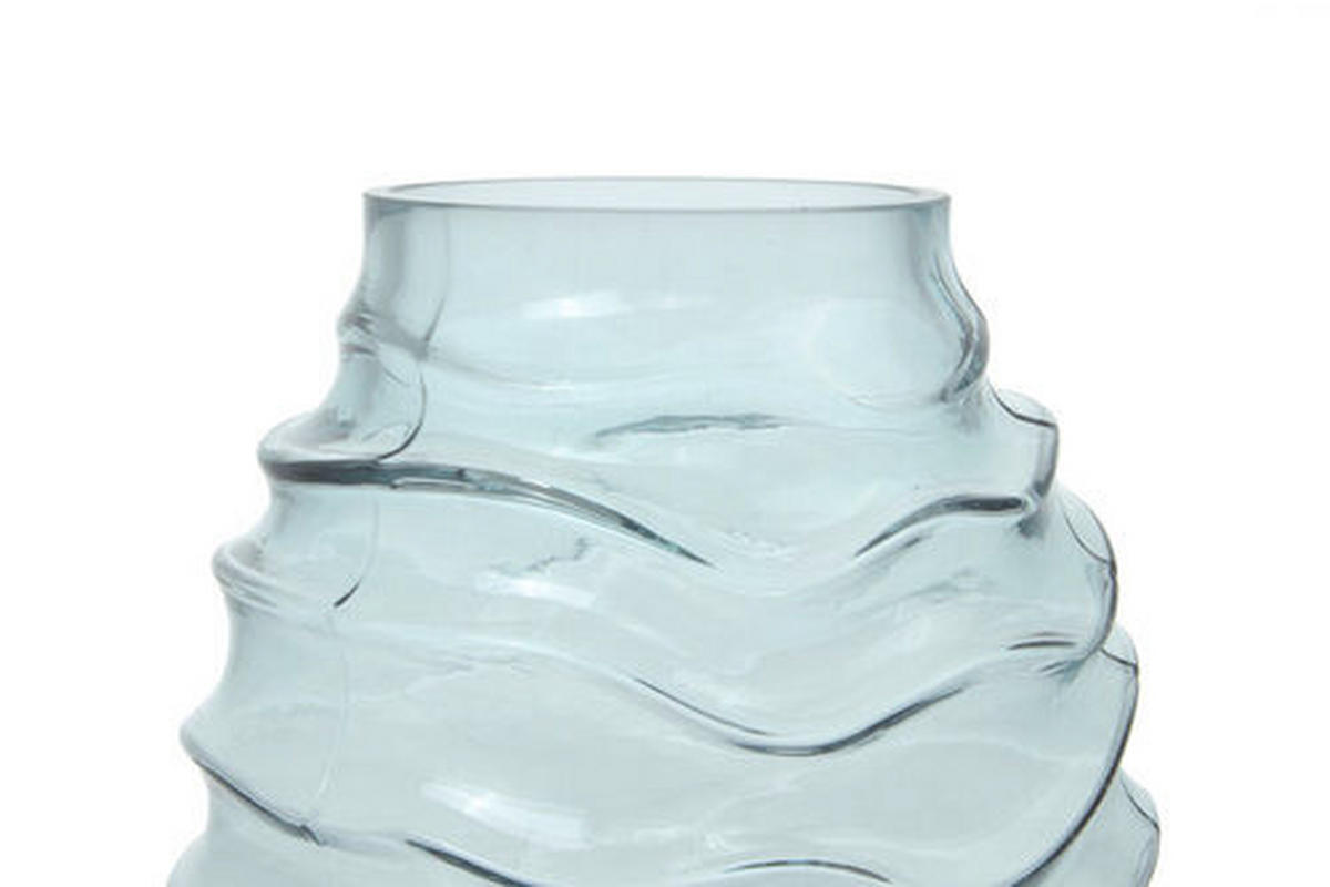 VAS  - blå, Design, glas (16/25,5/16cm) - Kayoom