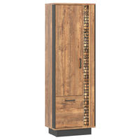 COMODĂ ÎNALTĂ  - culoare lemn stejar/negru, Design, plastic/material pe bază de lemn (192/64/40cm) - MID.YOU