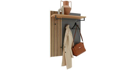 GARDEROBENPANEEL  in 81/106/27 cm  - Eichefarben/Grau, Design, Holz/Holzwerkstoff (81/106/27cm) - Dieter Knoll