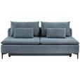 SCHLAFSOFA Flachgewebe Dunkelgrau  - Dunkelgrau/Schwarz, Design, Textil/Metall (203/75/100cm) - Carryhome