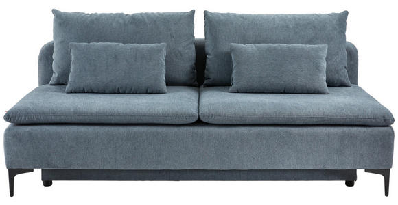 SCHLAFSOFA Flachgewebe Dunkelgrau  - Dunkelgrau/Schwarz, Design, Textil/Metall (203/75/100cm) - Carryhome