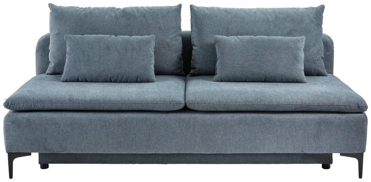 BÄDDSOFFA i flatväv mörkgrå  - mörkgrå/svart, Design, metall/textil (203/75/100cm) - MID.YOU