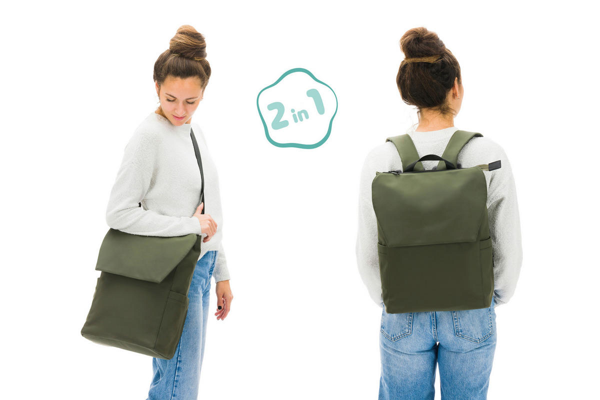 WICKELRUCKSACK - Grün, Basics, Textil - Jimmylee