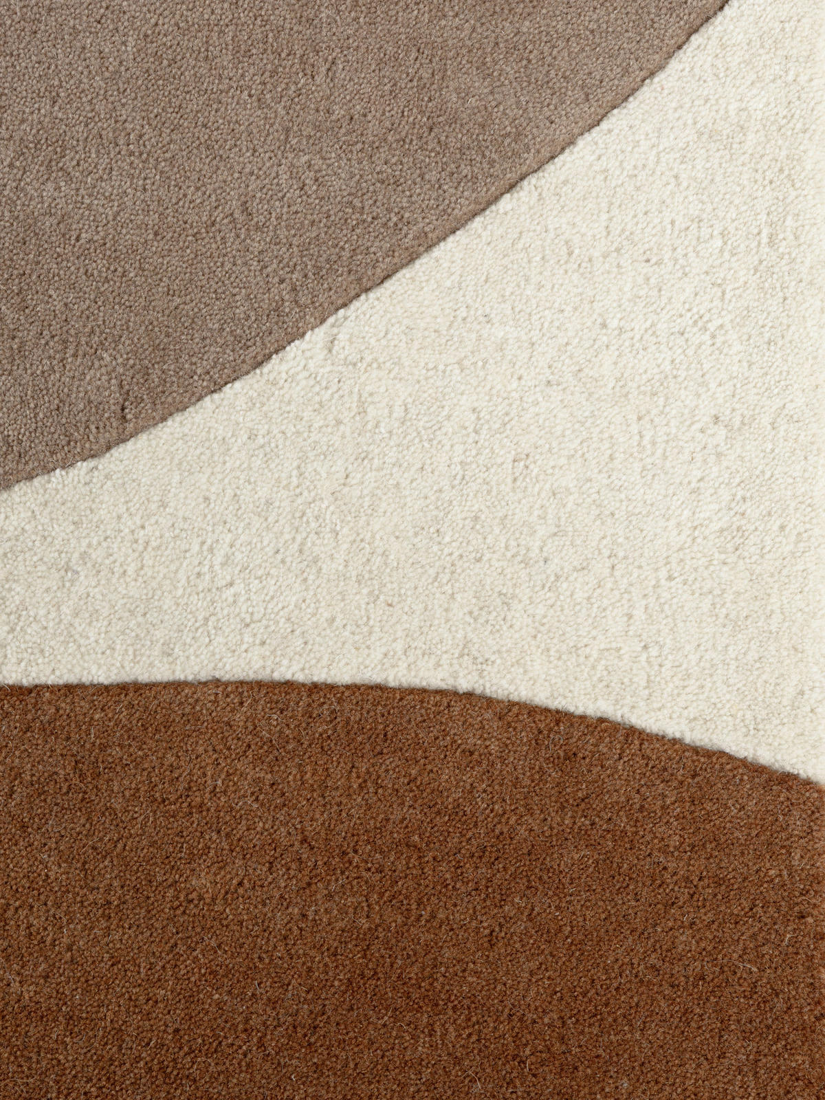 WOLLTEPPICH 200 cm Kollektion 1876 Ruvia Braun, Creme, Schwarz rund  - Creme/Schwarz, Basics, Textil (200cm) - Villeroy & Boch