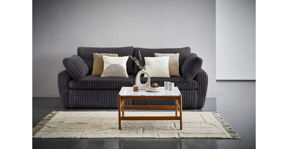 SCHLAFSOFA Cord, Plüsch Schwarz  - Schwarz, MODERN, Kunststoff/Textil (240/90/120cm) - Carryhome