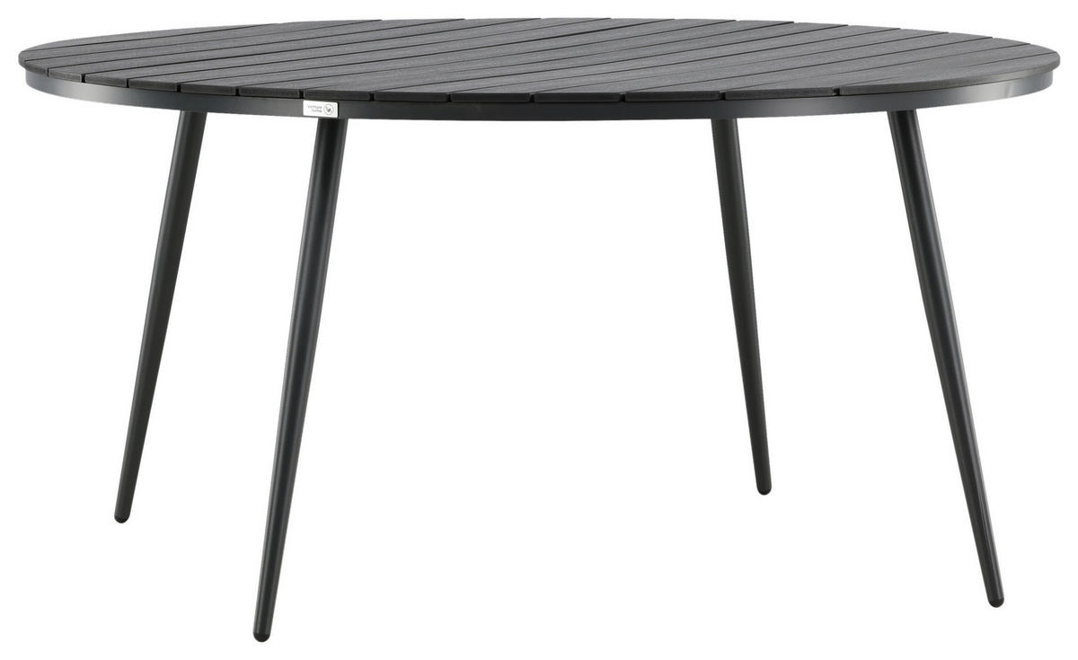 UTEBORD metall, plast rund  - svart, Klassisk, metall/plast (150/150/74cm) - Gardenson