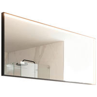 BADEZIMMERSPIEGEL 150/64/4 cm  - Schwarz, Design, Glas/Metall (150/64/4cm) - Schöner Wohnen