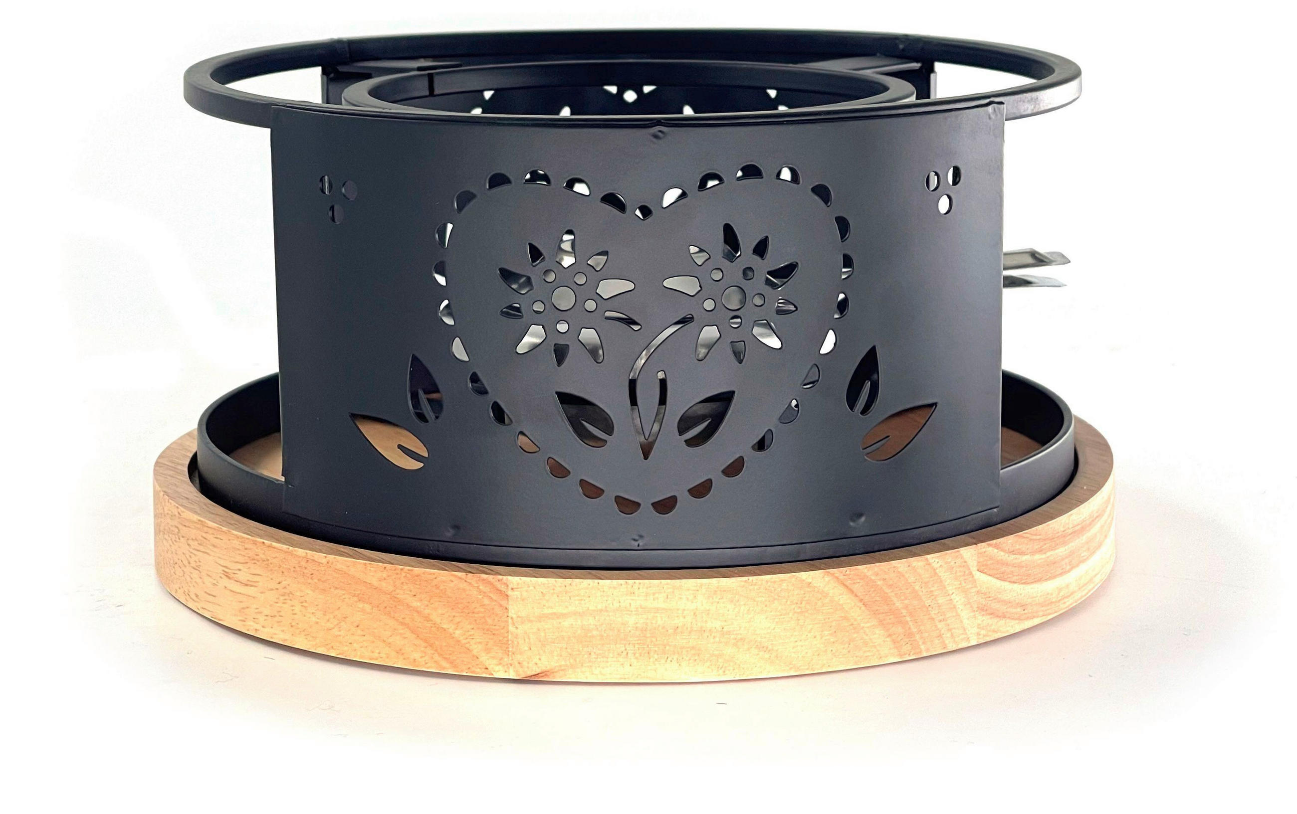 RECHAUD Heidi Cheese Line: Alpen  - Hellbraun/Schwarz, Basics, Holz/Metall (24cm) - Heidi Cheese Line