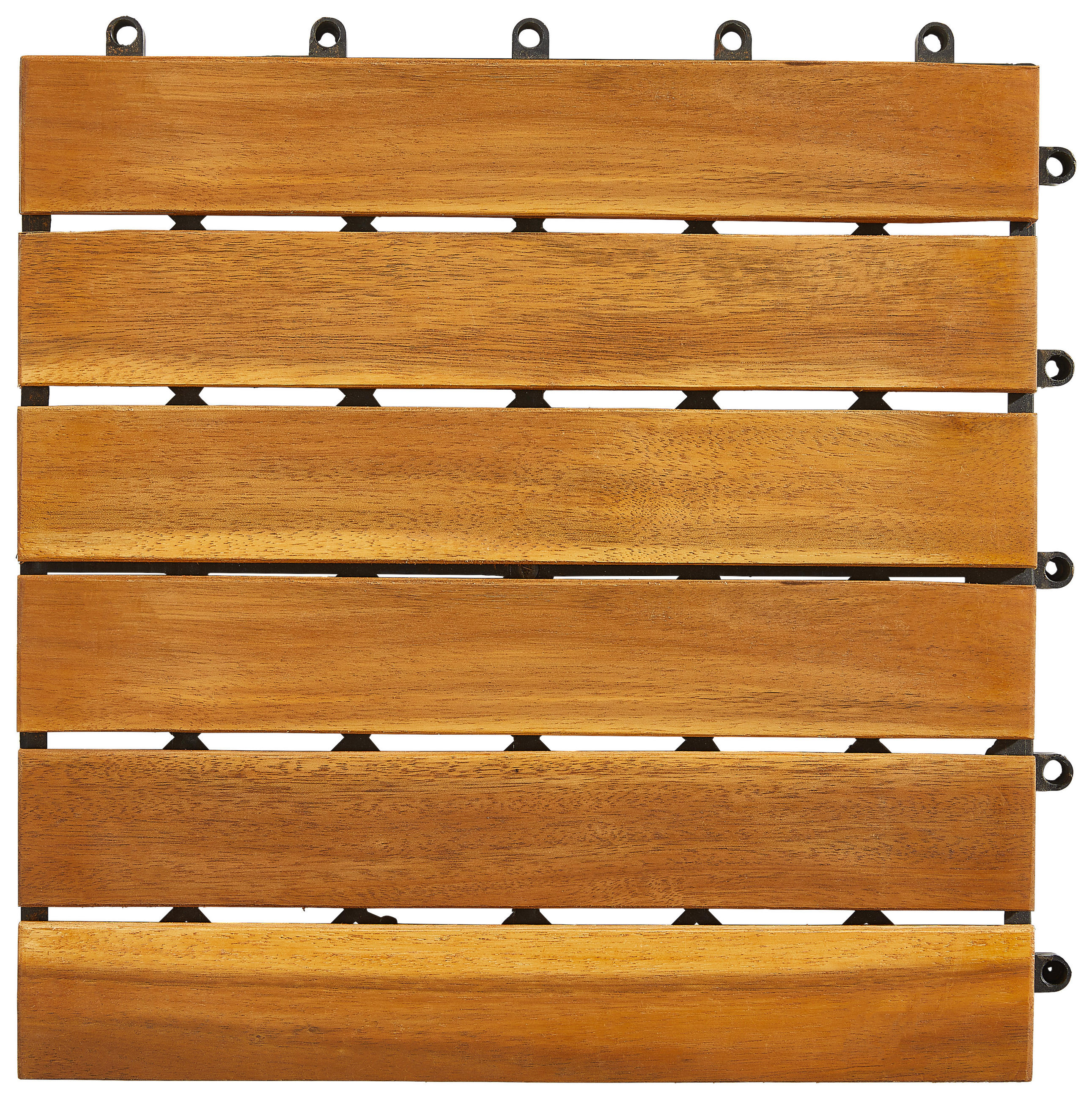 TERRASSENFLIESE Akaziefarben 10 Stück  - Akaziefarben, KONVENTIONELL, Holz/Kunststoff (30/30/2,4cm) - Ambia Garden