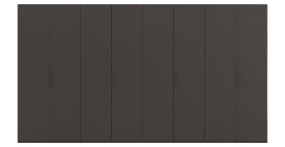 DREHTÜRENSCHRANK 400/223/61 cm,  in Graphitfarben, 8-türig  - Graphitfarben, Basics, Holzwerkstoff/Metall (400/223/61cm) - Novel