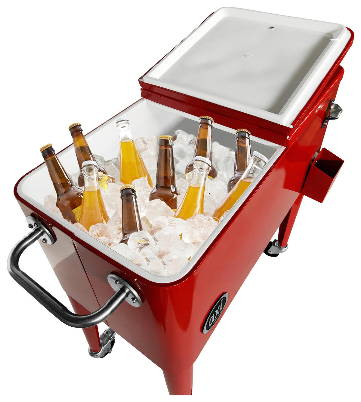 KÜHLBOX Rot 76 L  - Rot, KONVENTIONELL, Kunststoff/Metall (43/89/92cm) - Ambia Garden