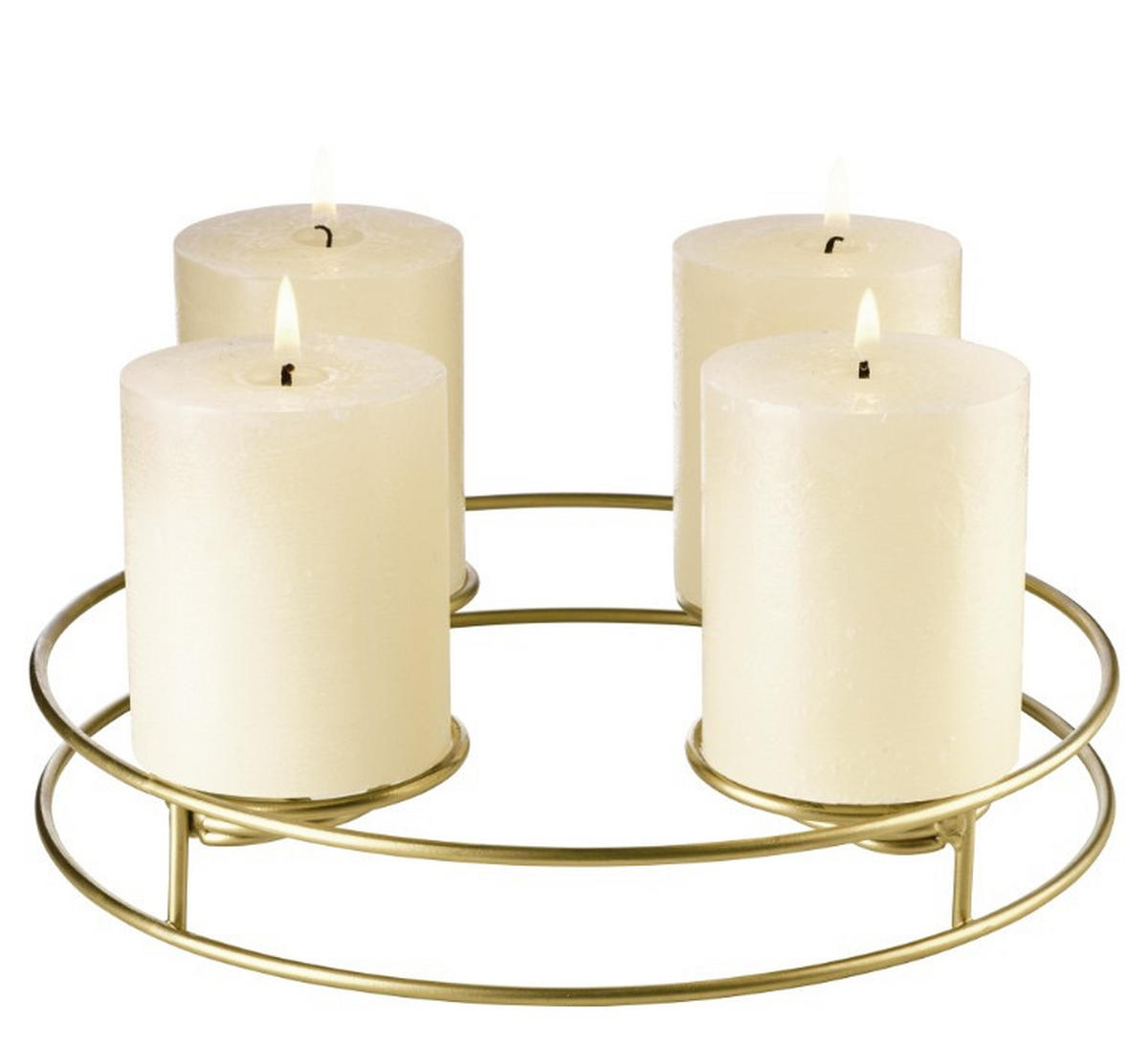 KERZENHALTER - Goldfarben, KONVENTIONELL, Metall (24,5/3,6cm) - ASA