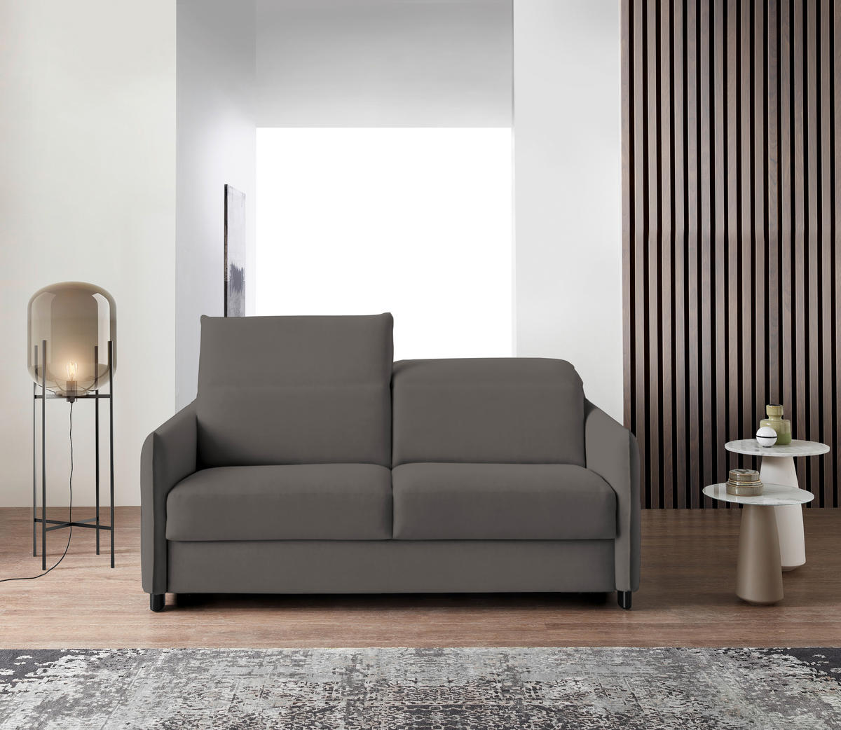 ➤ SCHLAFSOFA online Anthrazit in Bali Textil kaufen