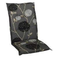 SESSELAUFLAGE Blume  - Beige/Schwarz, Design, Textil (48/4/118cm)