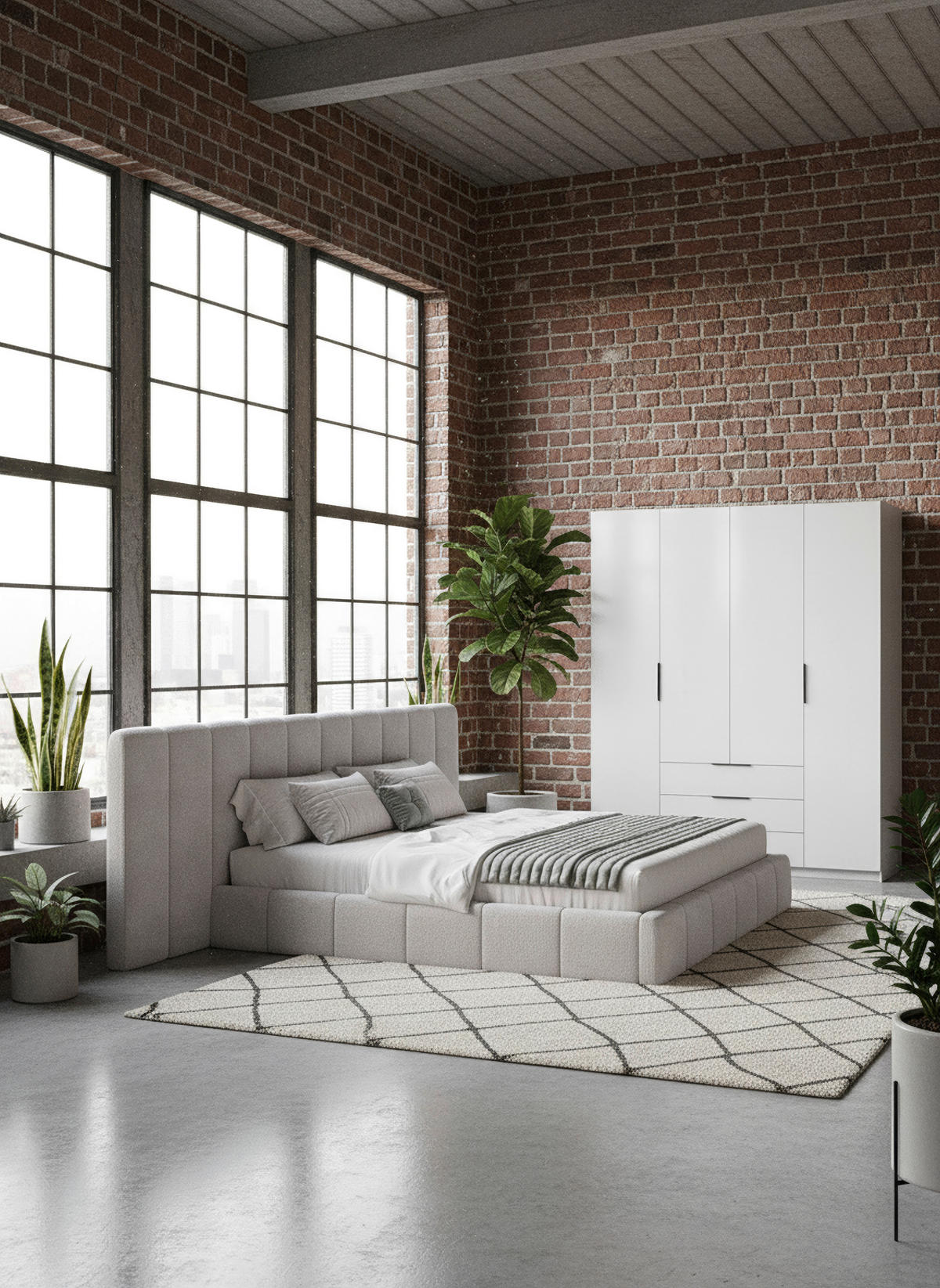 POLSTERBETT 200/200 cm  Beige  - Beige/Schwarz, Design, Holz/Kunststoff (200/200cm) - Carryhome