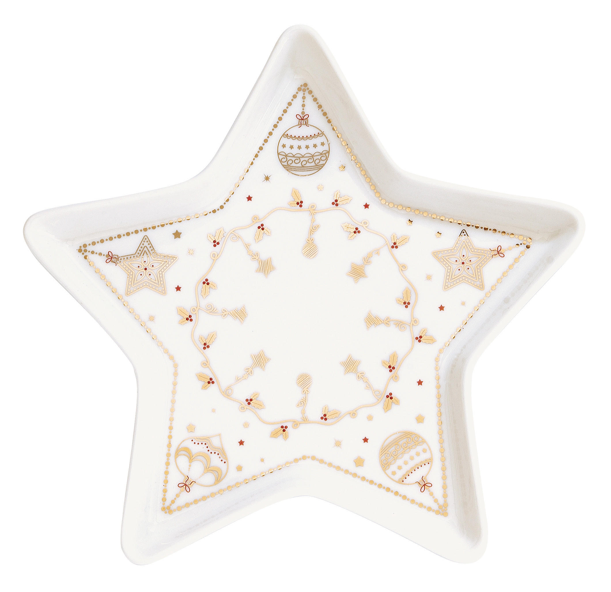 DESSZERTES TÁNYÉR 19,5 cm  - aranyszínű/fehér, Basics, kerámia (19,5cm)