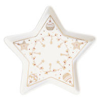 DESSZERTES TÁNYÉR 19,5 cm  - aranyszínű/fehér, Basics, kerámia (19,5cm)