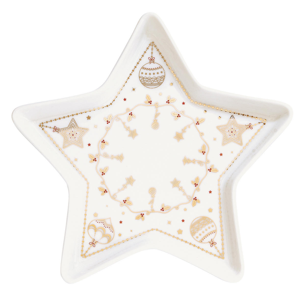 DESSZERTES TÁNYÉR 19,5 cm  - aranyszínű/fehér, Basics, kerámia (19,5cm)
