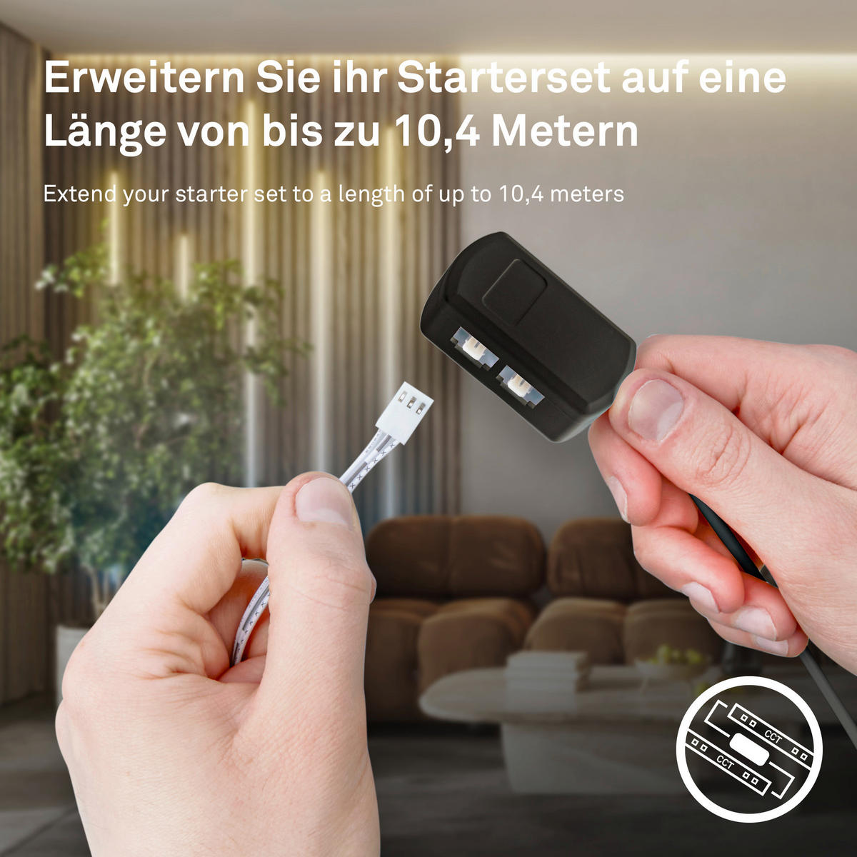 LED-TRAK  Pimp Your Panel Starterset /max 1300 lm (500 lm/m) lm/2700-6500 K// - bela, Basics, umetna masa (260cm)