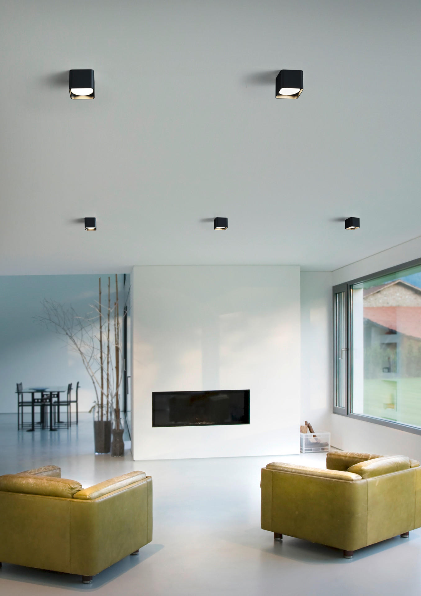 LED-DECKENLEUCHTE 10/10/8,5 cm   - Schwarz, Design, Glas/Metall (10/10/8,5cm) - Helestra