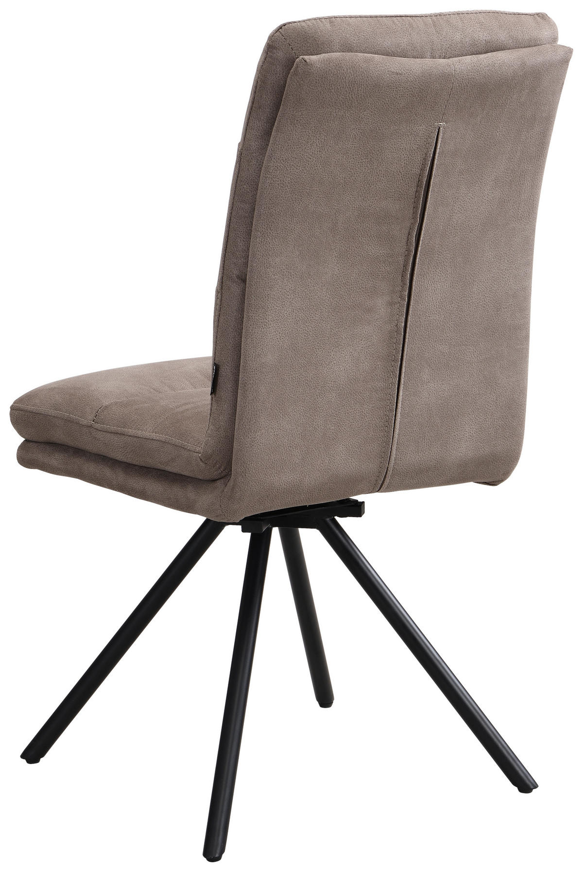 STUHL - Taupe/Schwarz, Design, Textil/Metall (46/92,5/65cm) - Cantus