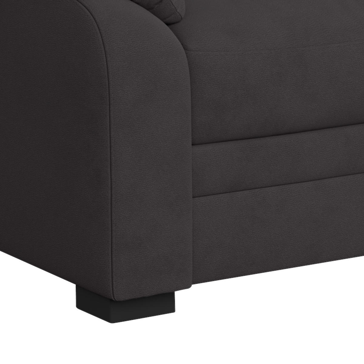 3-SITZER-SOFA Mikrofaser Anthrazit  - Anthrazit/Schwarz, Basics, Kunststoff/Textil (189/99/99cm) - MID.YOU