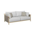 2-SITZER-SOFA Mari in Flachgewebe Taupe, Eschefarben, Sandfarben  - Sandfarben/Taupe, ROMANTIK / LANDHAUS, Holz/Textil (219/83/98cm) - Dieter Knoll