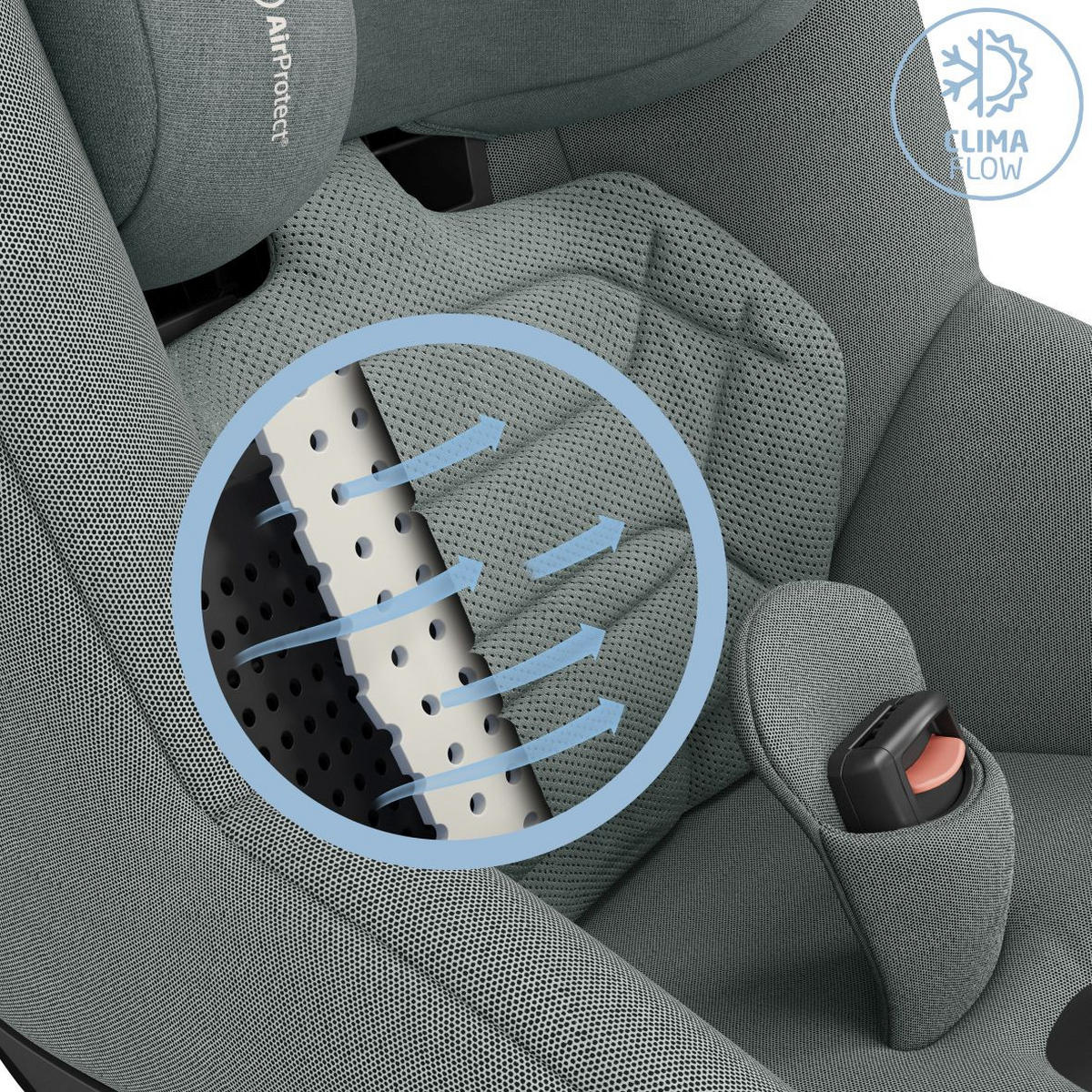 BAKÅTVÄND BILBARNSTOL Mica 360 Pro  - grå, Basics, metall/textil (44,2/67/74,5cm) - Maxi Cosi Pro