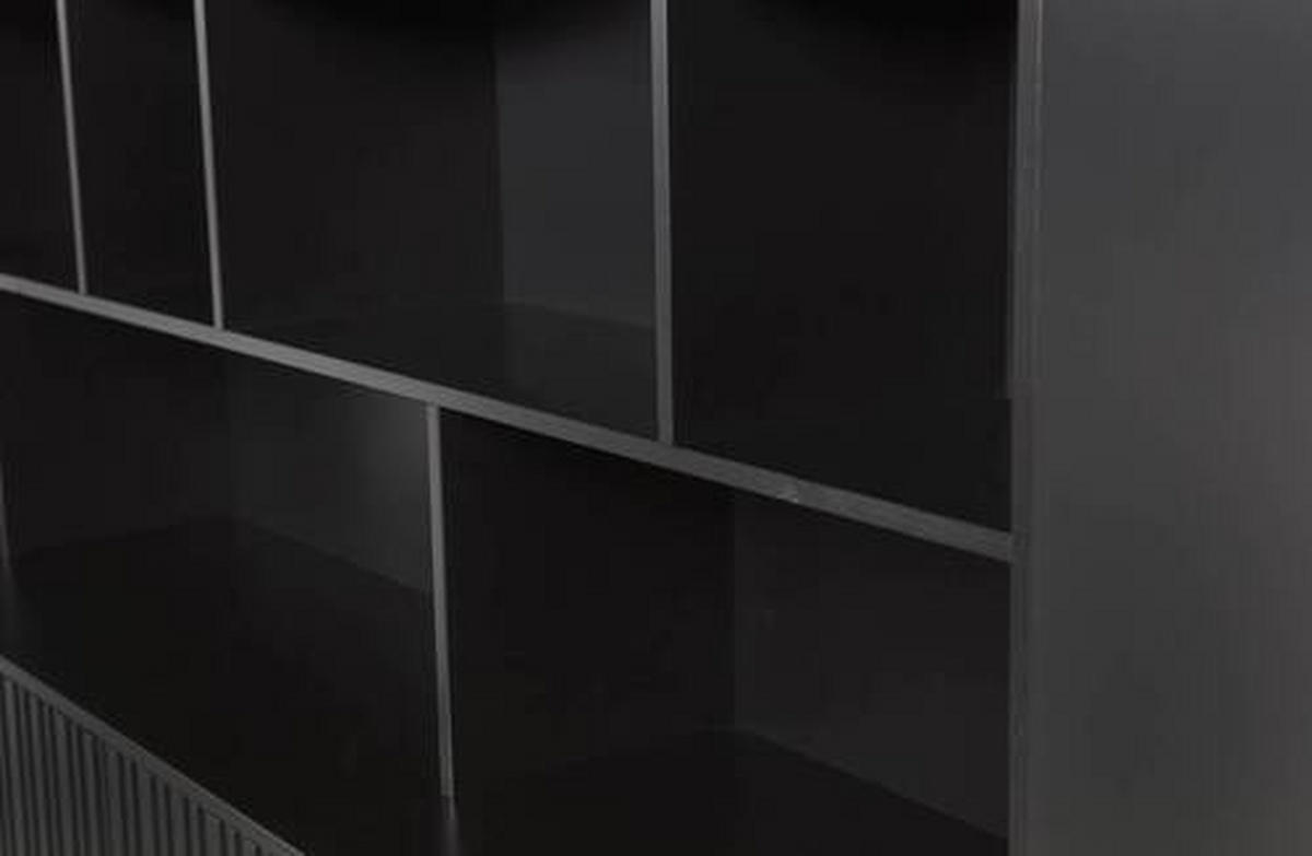 BUFFET 200/150/44 cm  in Schwarz  - Schwarz, Design, Holz/Holzwerkstoff (200/150/44cm) - Ambia Home