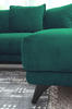 ECKSCHLAFSOFA Smaragdgrün Velours  - Smaragdgrün/Schwarz, Basics, Holz/Textil (225/80/90/155cm) - MID.YOU