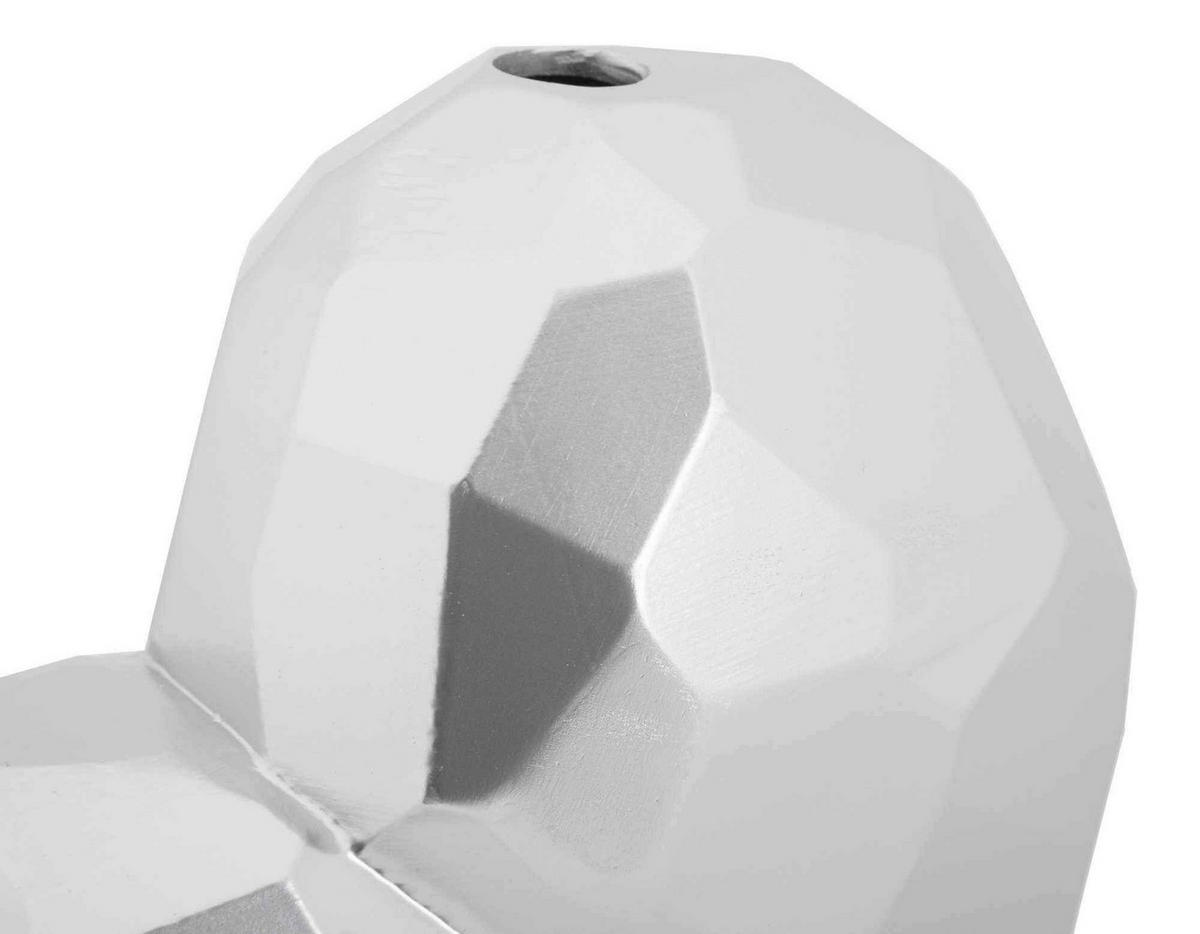 Vase Heart Silver  - Silberfarben, Basics, Kunststoff (19/18/9cm)