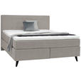 BOXSPRINGBETT 180/200 cm in Greige - Greige/Schwarz, KONVENTIONELL, Holz/Textil (180/200cm) - Voleo