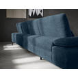 WOHNLANDSCHAFT in Webstoff Blau  - Blau/Schwarz, Design, Textil/Metall (157/354/208cm) - Dieter Knoll