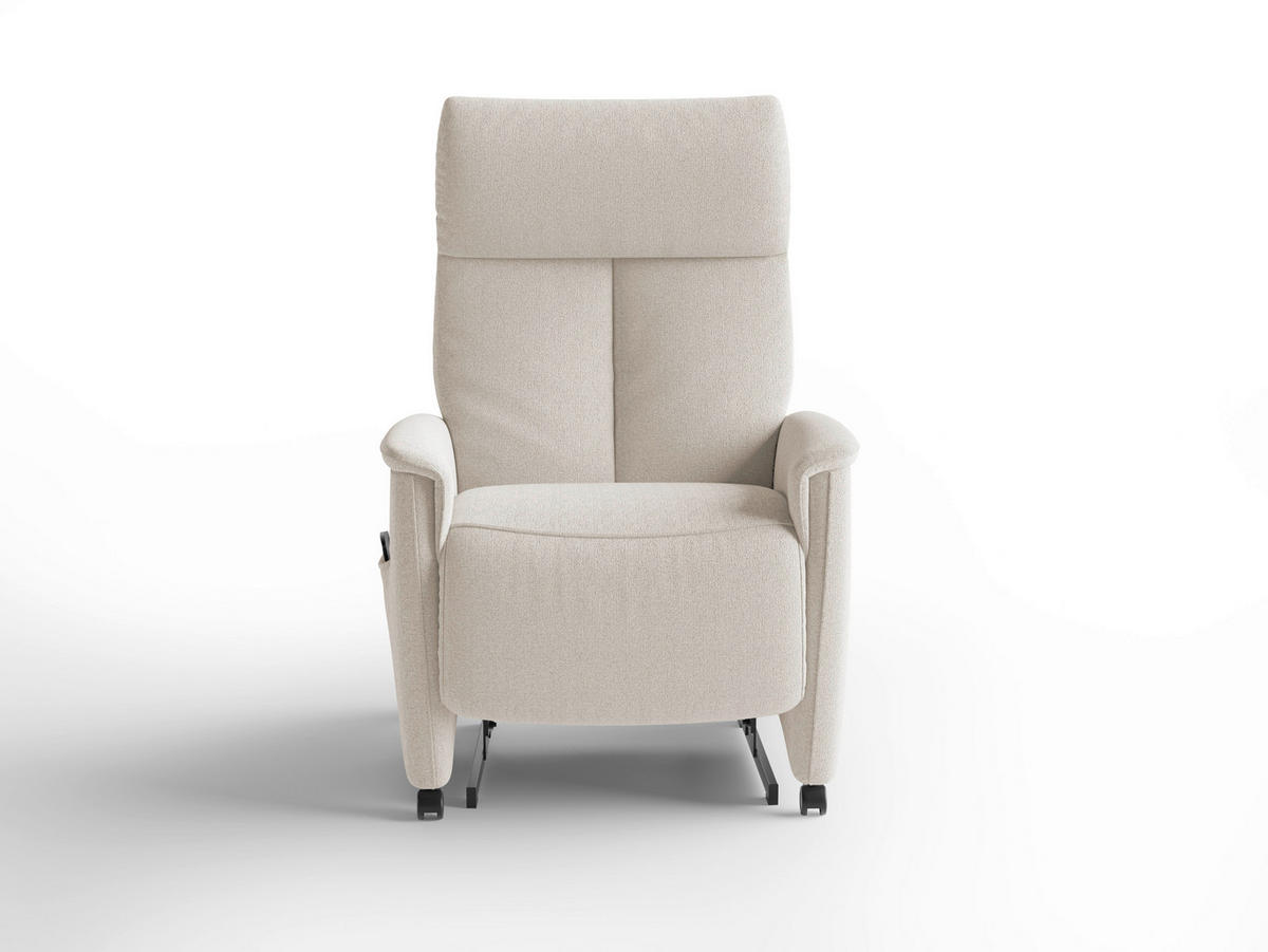 RELAXAČNÍ KŘESLO, textil, krémová - černá/krémová, Basics, textil/plast (76/114/84cm) - Sit & More