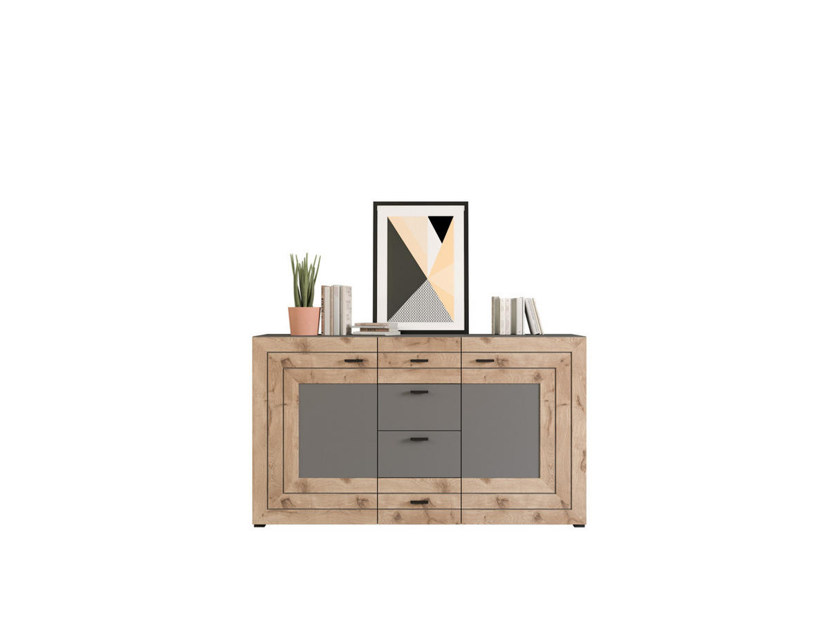 SIDEBOARD 160/90/40 cm  - Klassisk, metall/trämaterial (160/90/40cm) - MID.YOU