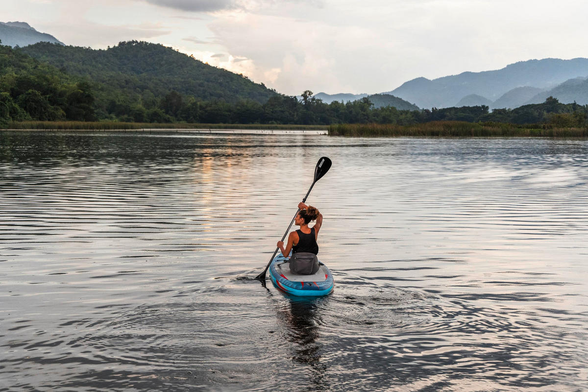 STAND-UP PADDLE BOARD HYDRO-FORCE  - Blau/Grau, KONVENTIONELL, Kunststoff/Metall (305/84/15cm) - Bestway
