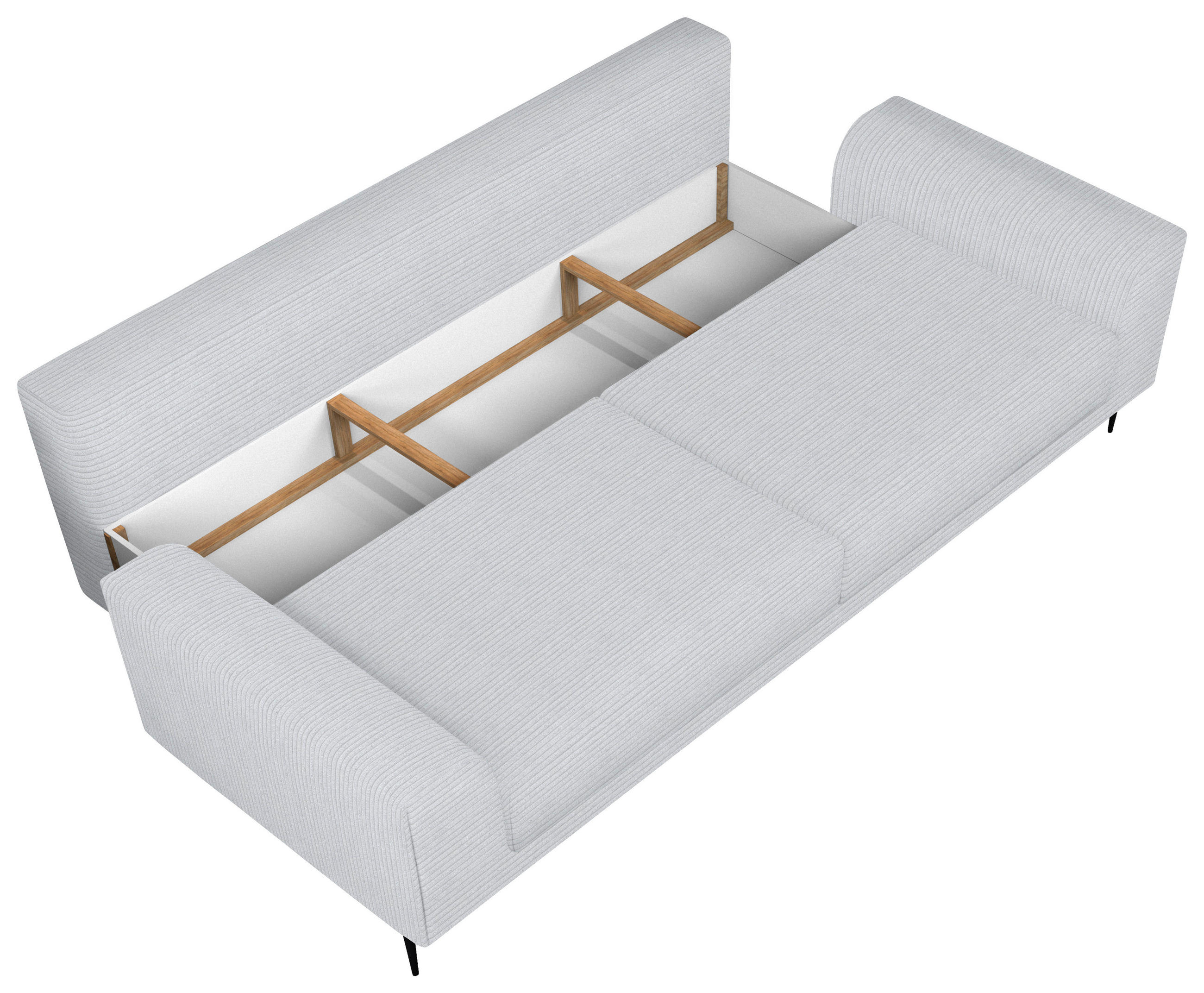 Thumbnail - Livetastic Schlafsofa, Silber, Textil, Uni, 2-Sitzer, Füllung: Schaumstoff, 250x89x105 cm, Reach, Made in EU, FSC Mix, S...