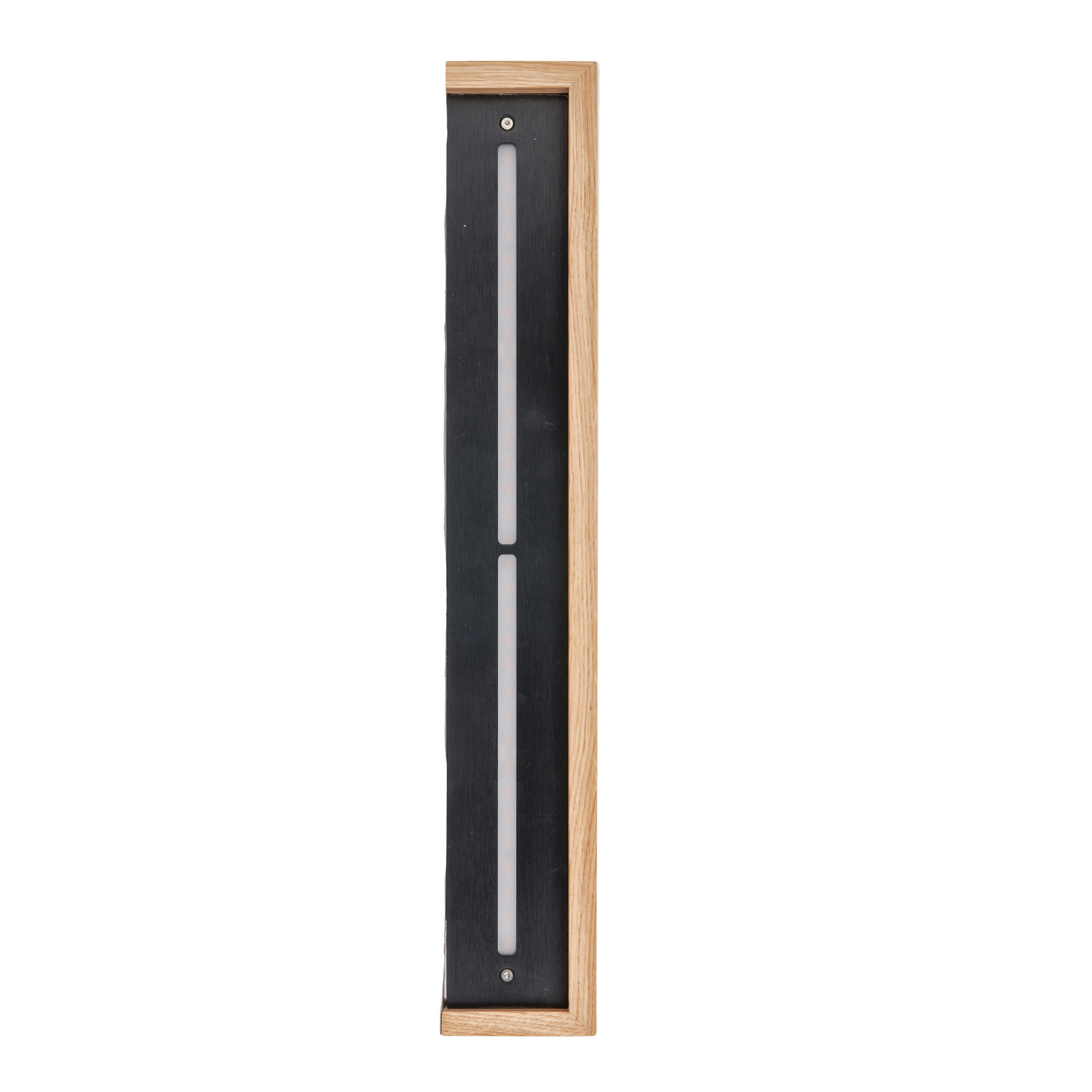 LED-WANDLEUCHTE Gr. 654 Wandleuchten Asteiche massiv/Schwarz matt   - Wildeiche, Natur, Holz (15/48/10cm) - Ambiente