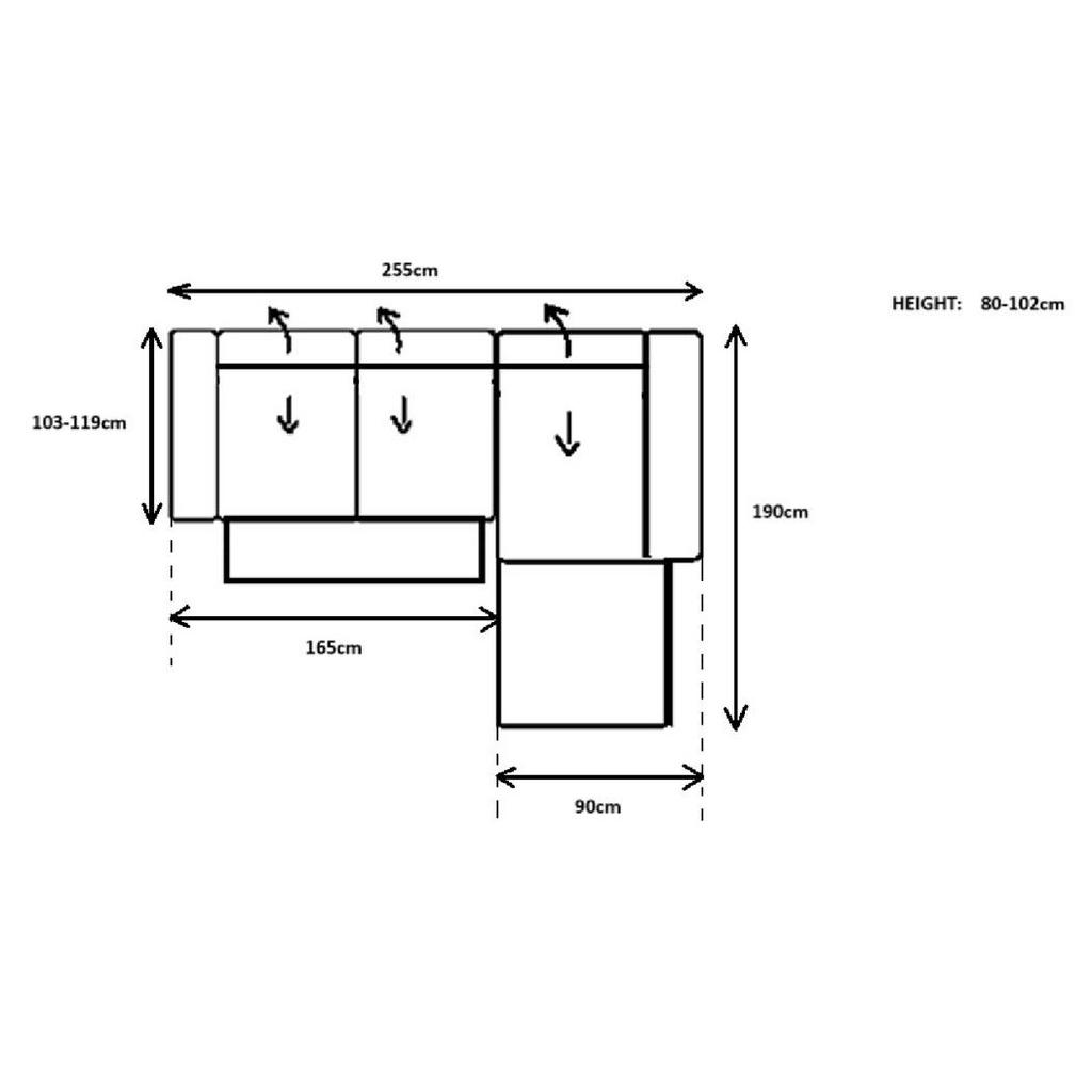 Thumbnail - Livetastic Ecksofa, Silber, Textil, Ottomane rechts, L-Form, 254x190 cm, Stoffauswahl, seitenverkehrt erhältlich, Hocker...