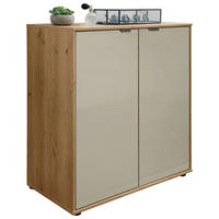 KOMMODE  in 80/70/43 cm  - Schieferfarben/Eiche Bianco, KONVENTIONELL, Glas/Holzwerkstoff (80/70/43cm) - Dieter Knoll