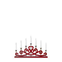 JULPYRAMID  - röd, Basics, metall/trä (7/62/40,8cm) - Markslöjd