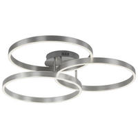 LED-DECKENLEUCHTE Paan 75/71,1/15,1 cm   - Edelstahlfarben, Design, Kunststoff/Metall (75/71,1/15,1cm) - Paul Neuhaus